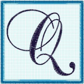 Lace 6x6 Alphabet Collection; Q