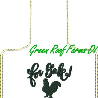 Rooster Towel Topper 6x10 hoop