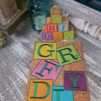 Monogram Mug Rug Design Pack 26 letters 4x4 size