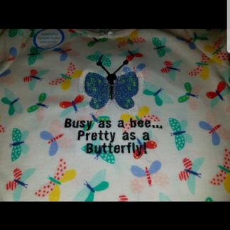 Shimmery Butterfly with Saying 4x4