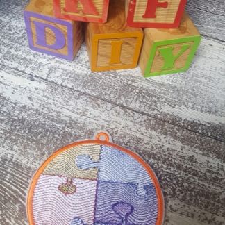 Puzzle in a Ornament 4x4 hoop