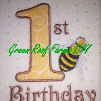 Bumble Bee Numbers Set for 4x4 hoop