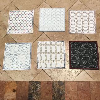 "Shapes 1" Coaster 6 design set (4x4)