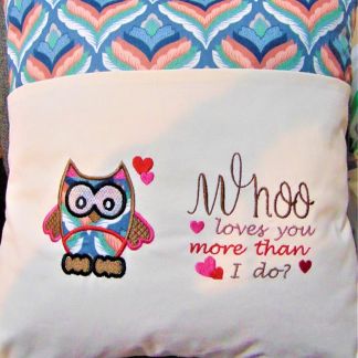 Whoo Loves You 4x4, 5x5, and a 6x10 panel