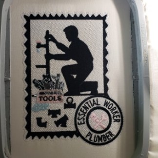 Plumber Stamp (5x7) 2-designs