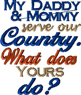 My Mommy and Daddy serve 4x4 Design