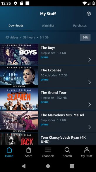 Amazon Prime Video screen 3