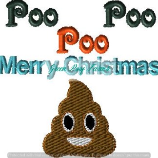 TP Wrap Poo Poo Merry Christmas 4x4 design