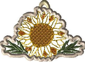 Sunflower Ornament 4x4 hoop