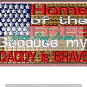Daddy is brave flag
