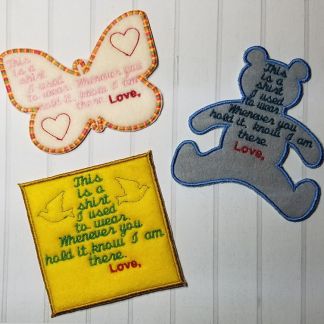 Applique Style Patches for Memorial Pillows and other Memorial Items