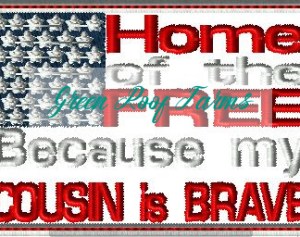 Cousin is brave flag