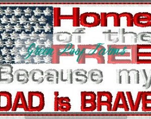 Dad is brave flag