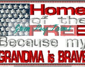 Grandma is brave flag