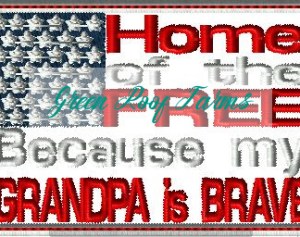 Grandpa is brave flag
