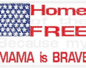 Mama is brave flag