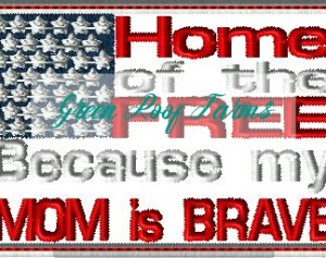 Mom is brave flag