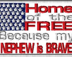 Nephew is brave flag