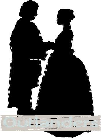Man and woman sillouette ol time