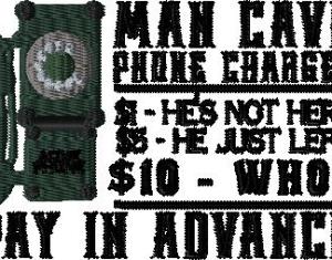 Man Cave Phone Charges 5x5