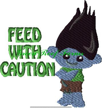 Blue Boy Troll Costume Halloween 4x4 Saying