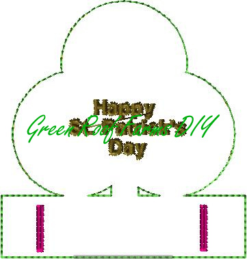 St Patrick's Pixie Stick 4x4 candy holder