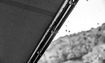 rainy boat drive