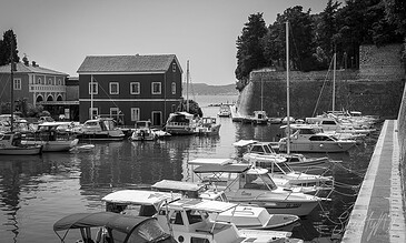 small port at the entrance of old zadar