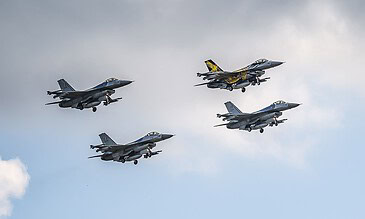the baf thunder tigers fly by