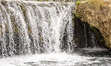 you can hide under the waterfall