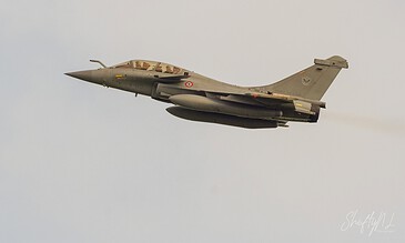Dassault Rafale climbing after take-off during the Frisian Flag 2018 exercise at Leeuwarden Air Base, the Netherlands, April 2018.