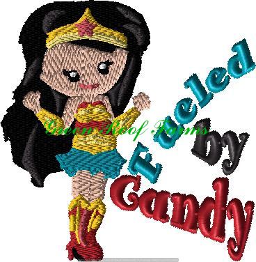 Super Hero Wonder Girl Costume Halloween 4x4 Saying