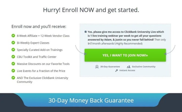 Prezzi di Clickbank University