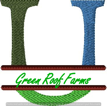 4x4 hoop Color Split Monogram (4x4) with Knockdown: U