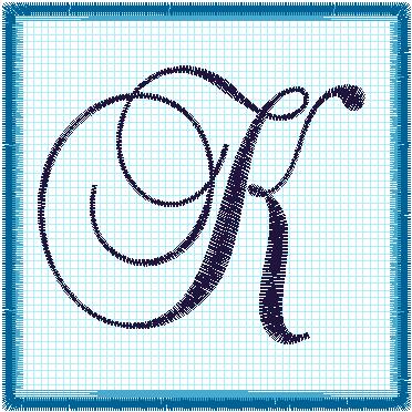 Lace 6x6 Alphabet Collection;  K