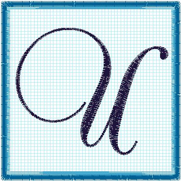 Lace 4x4 Alphabet Collection; U