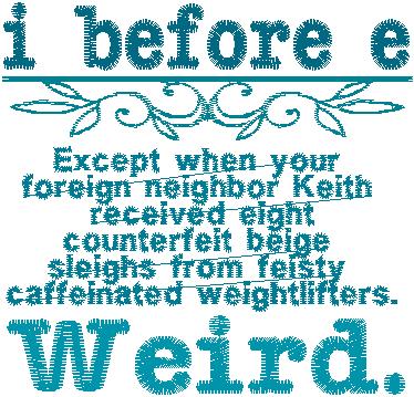 i before e saying for a 4x4 hoop