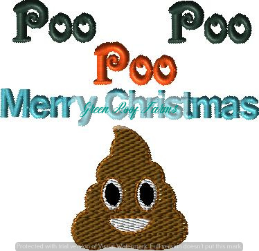 TP Wrap Poo Poo Merry Christmas 4x4 design