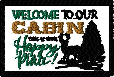 Cabin Theme Saying Pack 1, 4 designs with and without knockdown stitch - Image 2