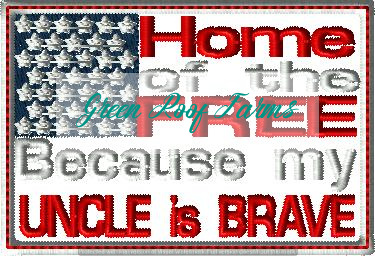 Uncle is brave flag