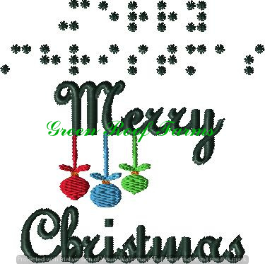 Braille Holiday 4x4 Design Pack; 8 designs - Image 2