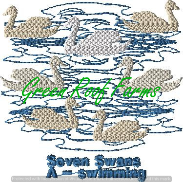 Day 7 Seven Swans A-swimming 4x4: 2 design set plus knockdown - Image 2
