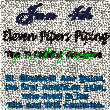 Day 11 Eleven Pipers Piping 4x4: 2 design set with knockdown - Image 3