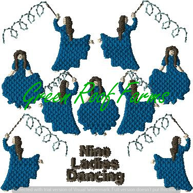 Day 9 Nine Ladies Dancing 4x4: 2 design set as well as a knockdown - Image 3