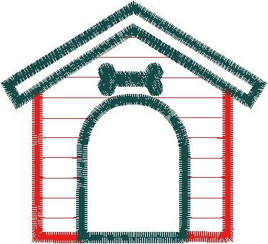 Applique Dog House 1