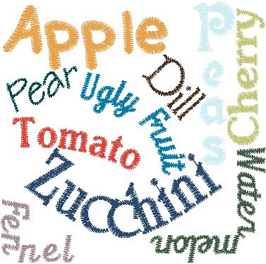 Alphabet Fruit and Veggie 4x4