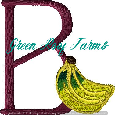 B-Bananna Alphabet Fruit and Veggie 4 design pack