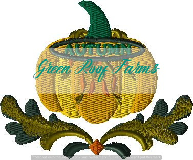 Full Pumpkin, 5 design files for 4x4 hoop plus motif knockdown file - Image 6