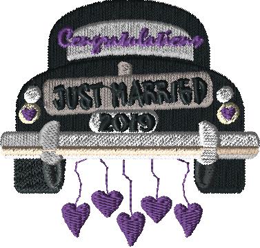Congratulations Wedding Car with Cans 4x4 2019
