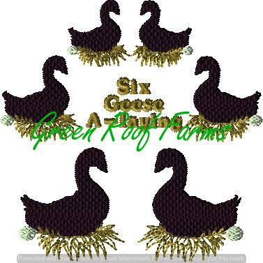 Day 6 Six Geese A-Laying 4x4: 2 design set plus a knockdown - Image 2